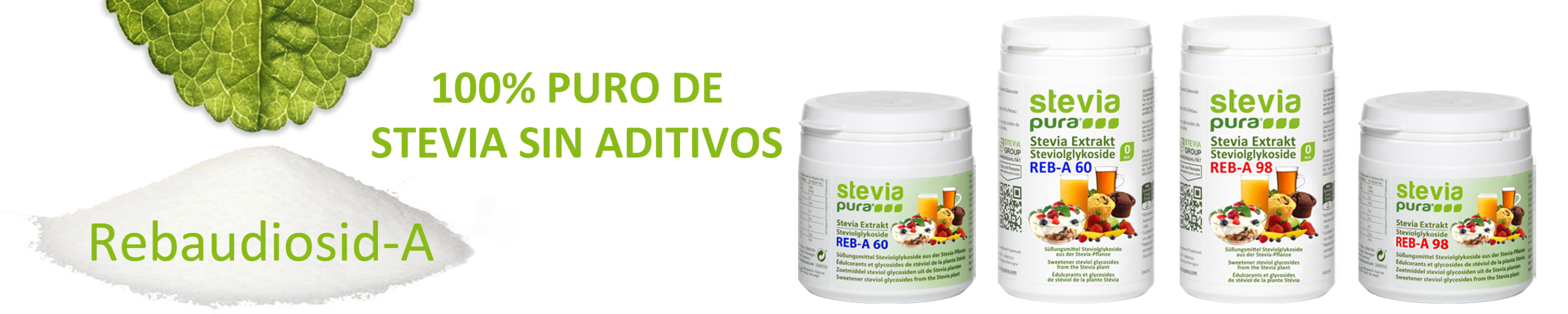 Comprar Stevia 100% pura sin aditivos rebaudiósido A98 %...