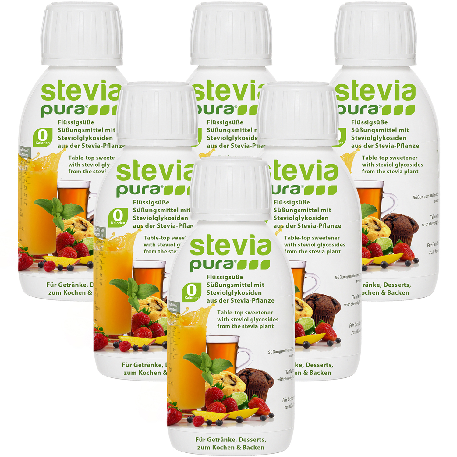 Stevia Flüssigsüße kaufen| Stevia flüssig | Stevia Drops | 6x150ml