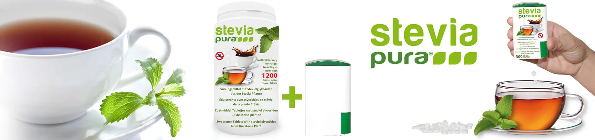 Buy Stevia sweetener tablets 1200 and dispenser...