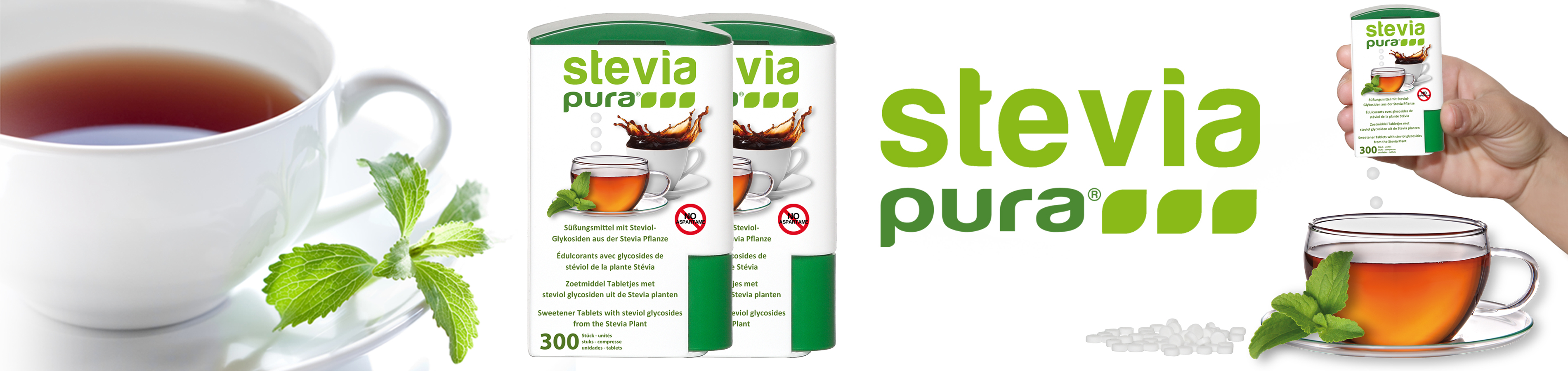 Stevia Tabs kaufen Stevia Süßstoff-Tabletten 2x300 Stück...