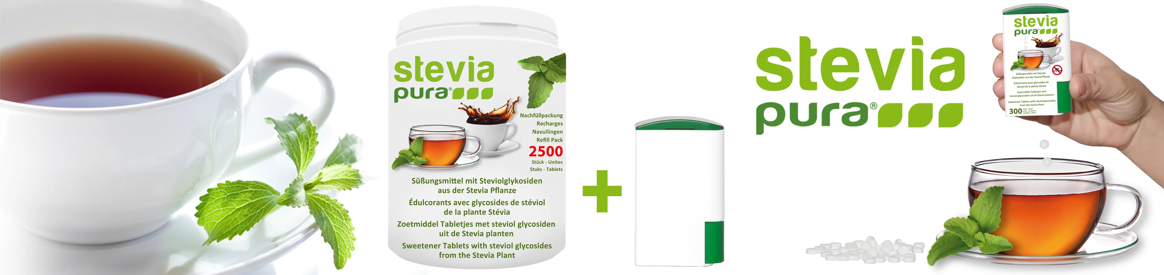 Stevia zoetjes kopen Stevia tabletjes 2500 en dispenser...