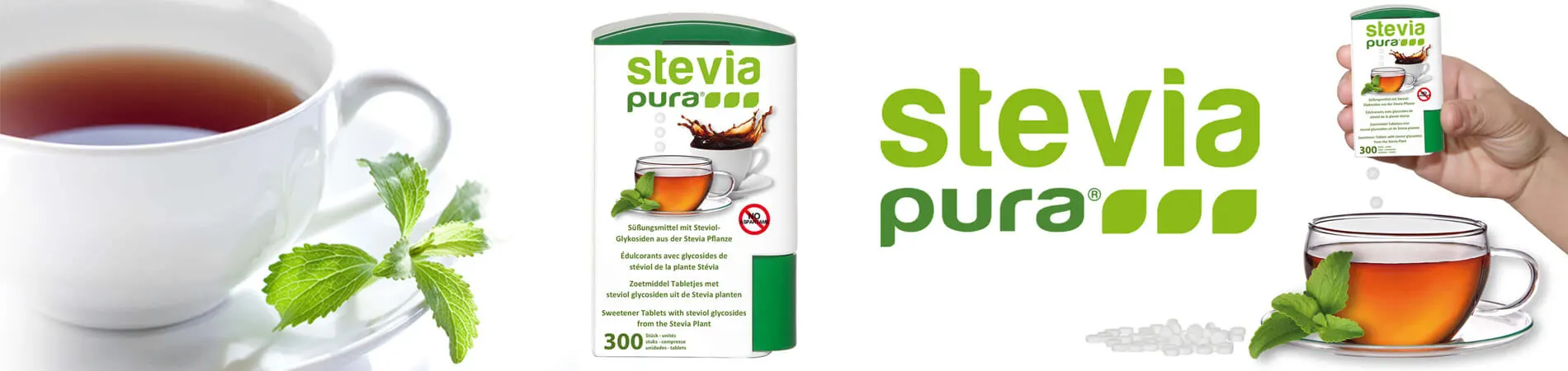 Stevia zoetjes kopen Stevia tabletjes 300 stuks dispenser...