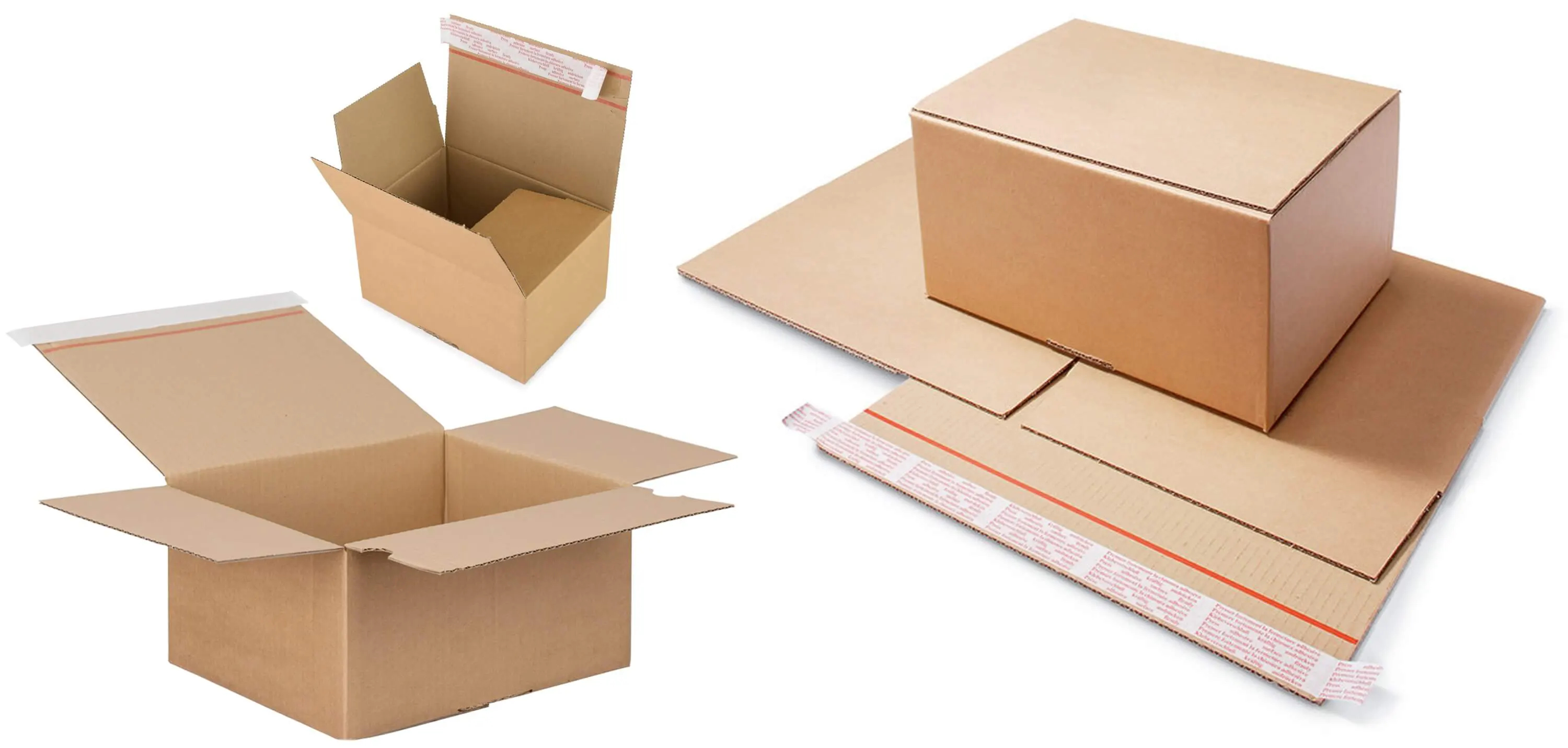 20 verzenddozen met automatische bodem, plakstrips en...