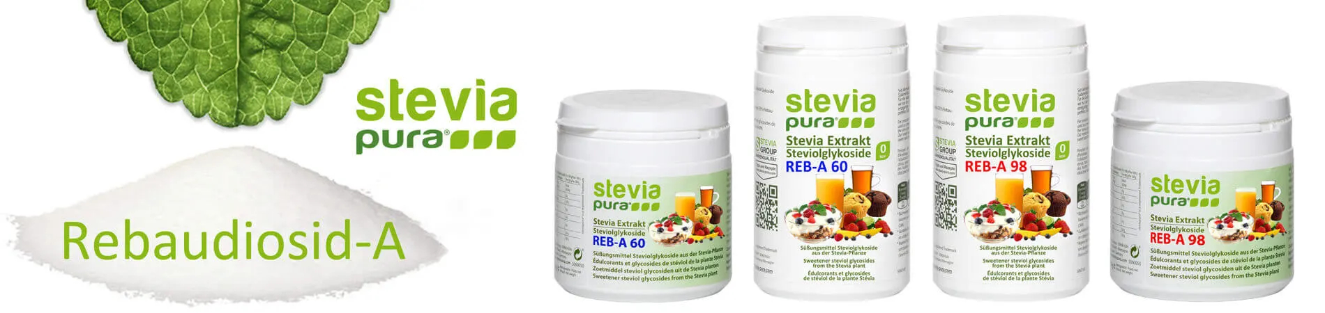 100% reines Stevia Pulver Rebaudiosid A98% reines Stevia...