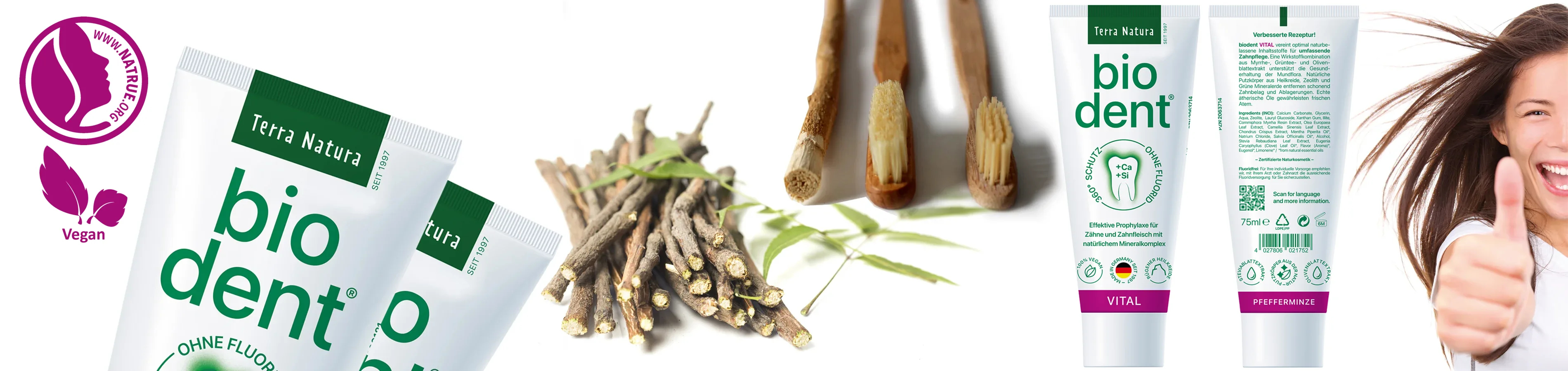 Dentifrici Naturali senza Fluoro Biodent Vital | Terra...