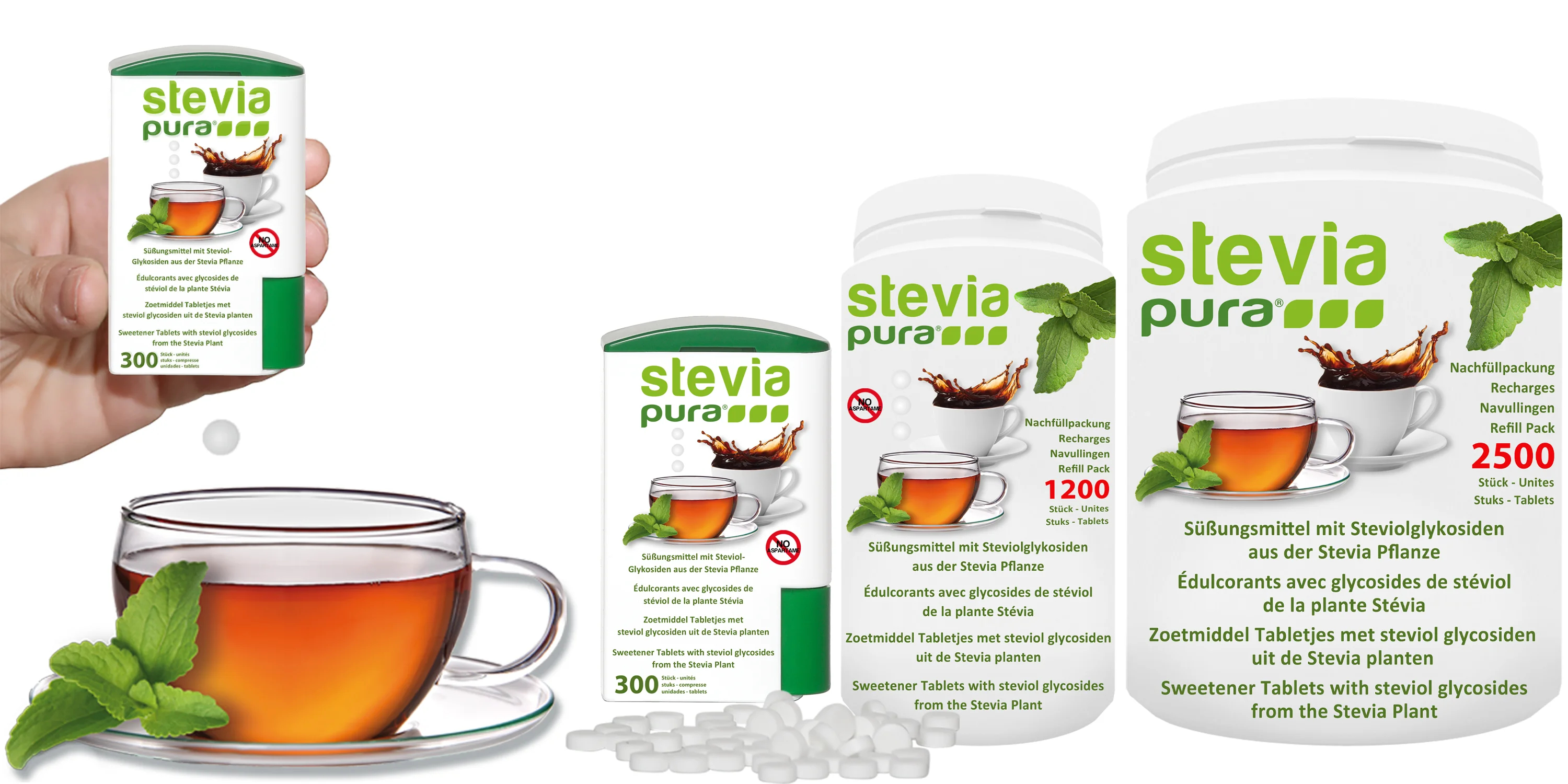 Stevia Süßstofftabletten kaufen | Stevia Tabs | Stevia Tabletten | steviapura stevia pura