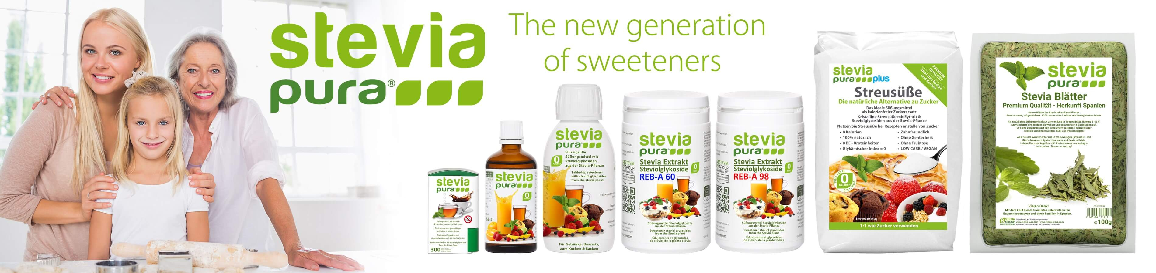 Shop Stevia | High quality sugar substitute Stevia and Erythritol products | steviapura