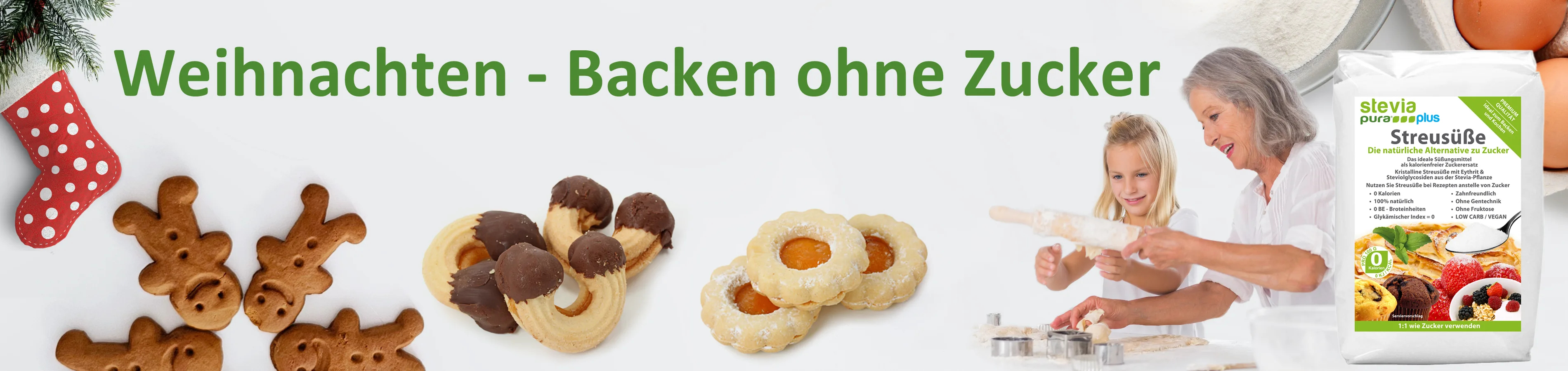 Zuckerfreie Plätzchen backen– Weihnachten ohne Zucker & Co.