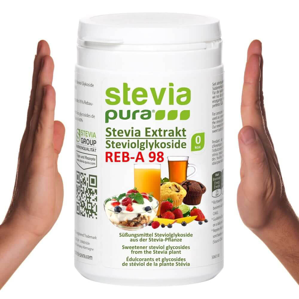 Extracto de Stevia 100% puro Rebaudiósido-A 98% en polvo
