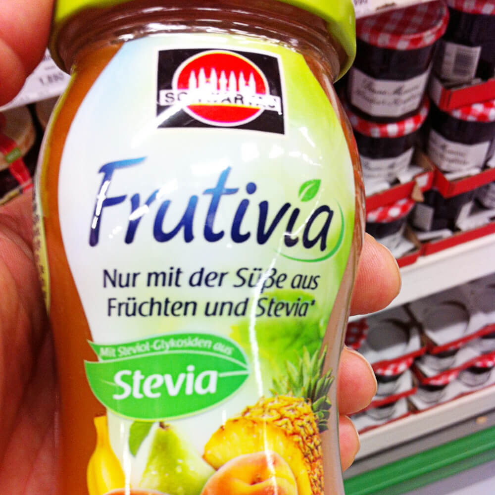 Produkt mit Stevia gesüßt