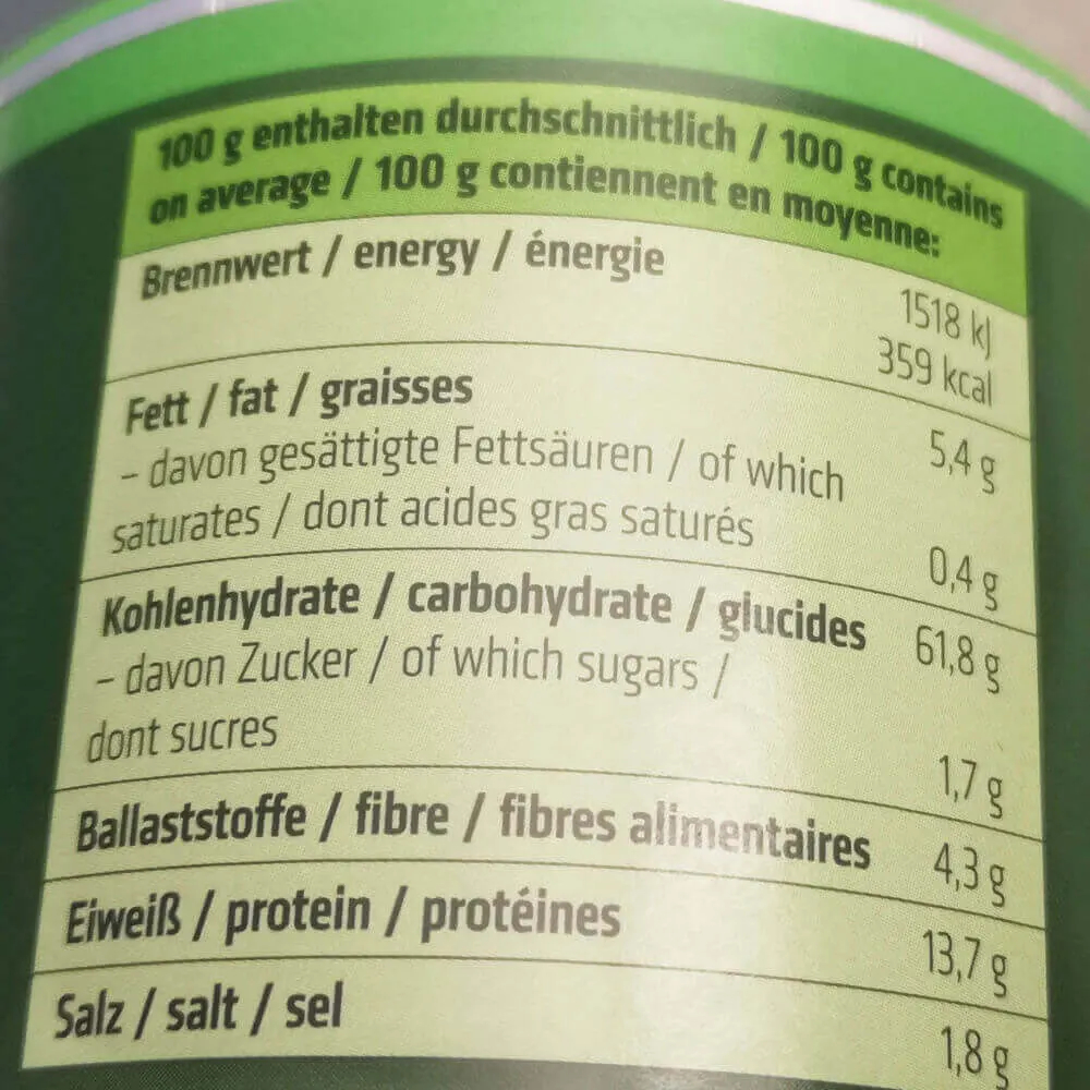 Stevia Ingredients List Nutritional Values Note