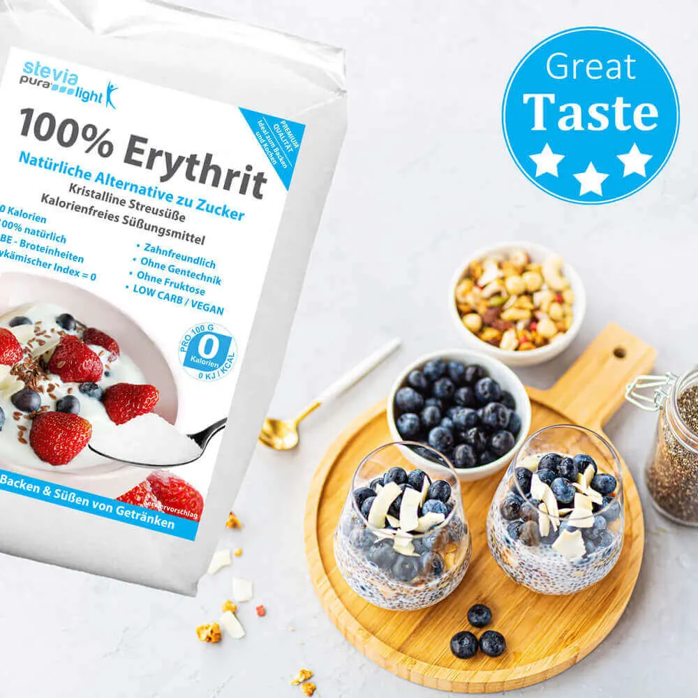 Erythrit kaufen Zuckerersatz Erythritol Zuckerfrei Zuckeralternative Frühstück