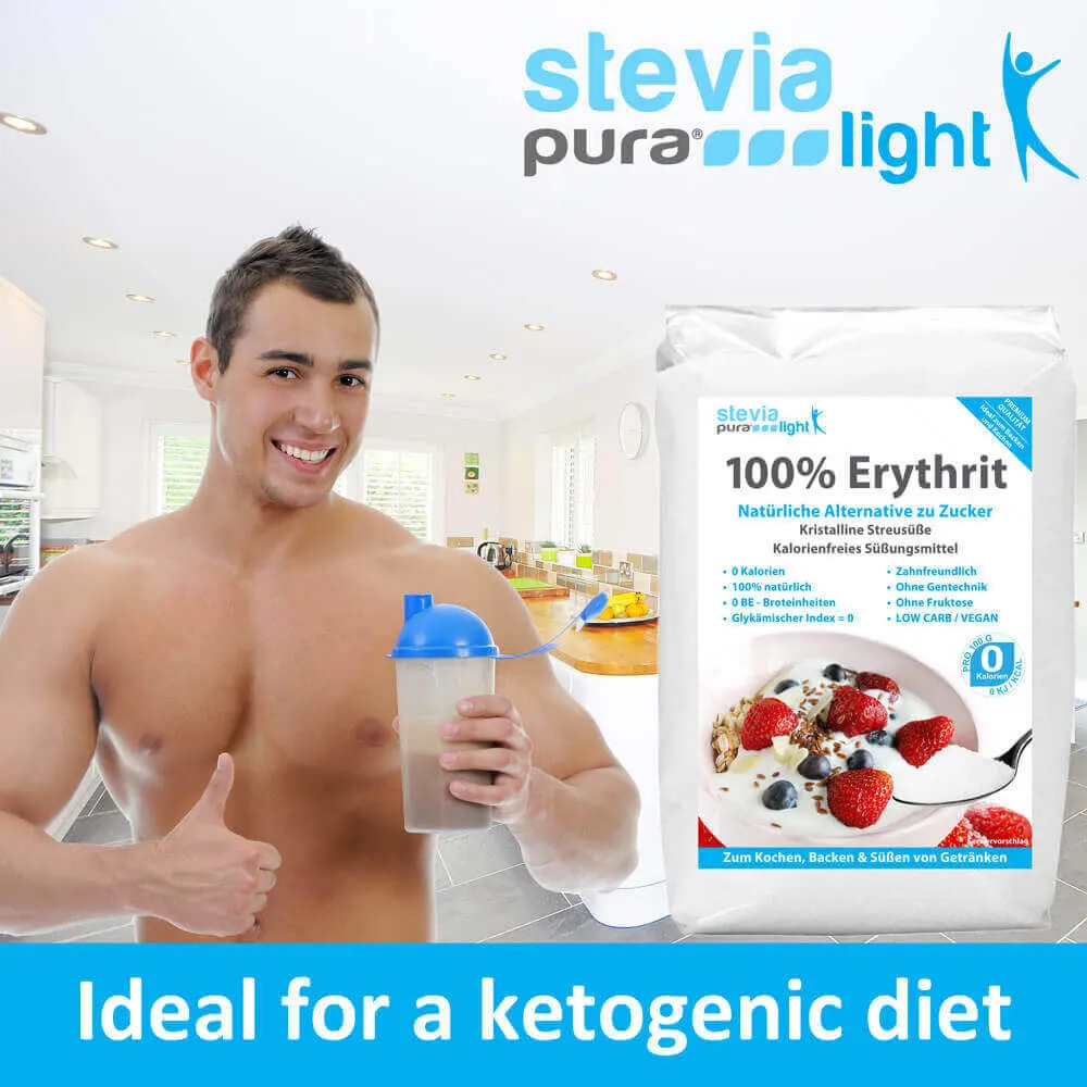 Erythritol is obtained from natural and renewable raw materials. Ideal for a keto diet.