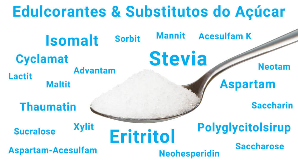 Estes substitutos do açúcar e edulcorantes estão disponíveis.