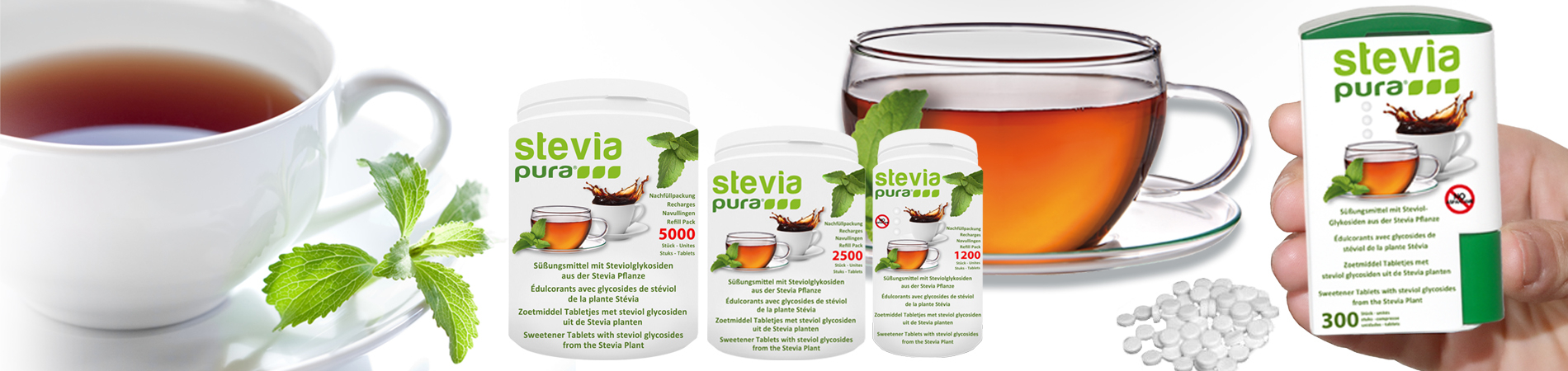 Stevia Süßstofftabletten Stevia Tabs Stevia Tabletten...