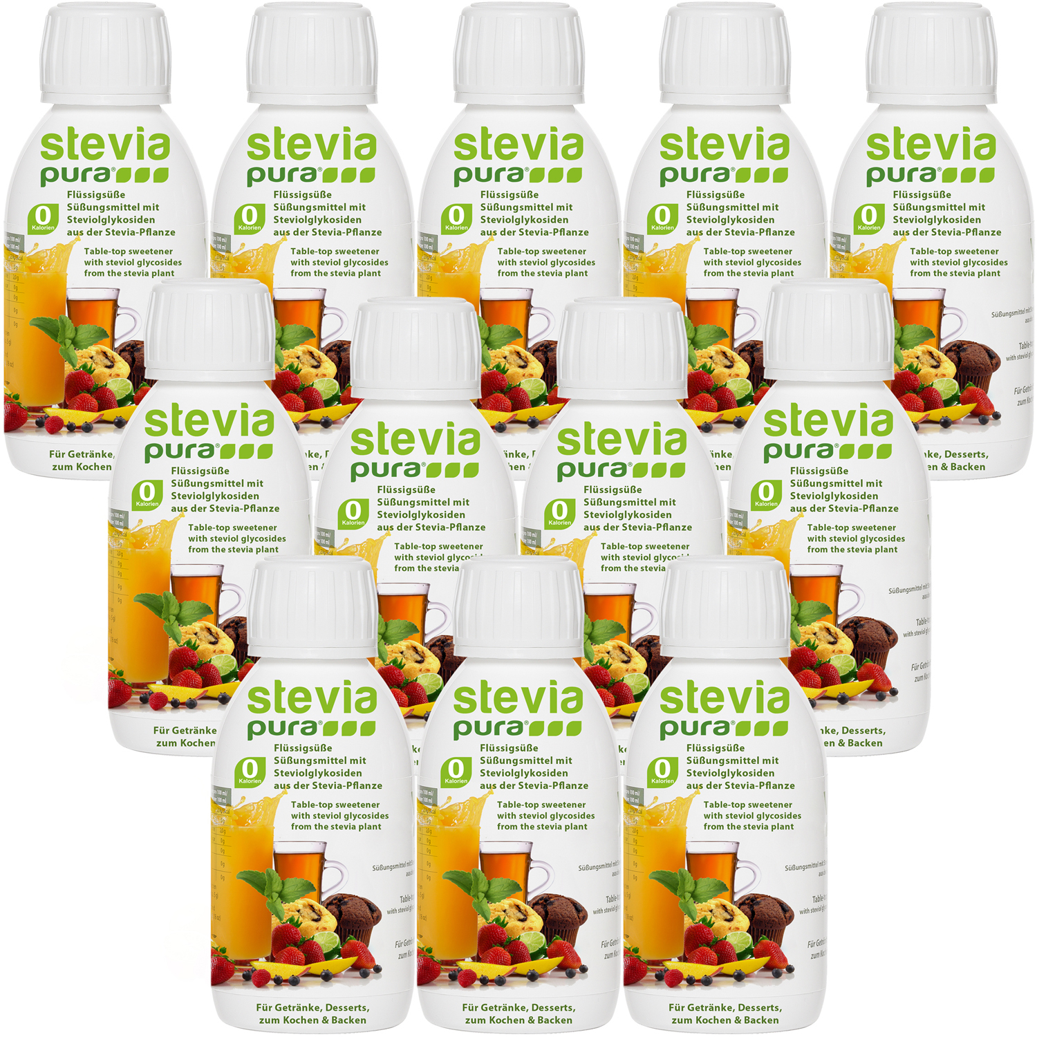 Comprar Stevia Liquido | Endulzante de Stevia | Estevia Líquida | Edulcorante Natural | Endulzante sin Calorías 12x150ml