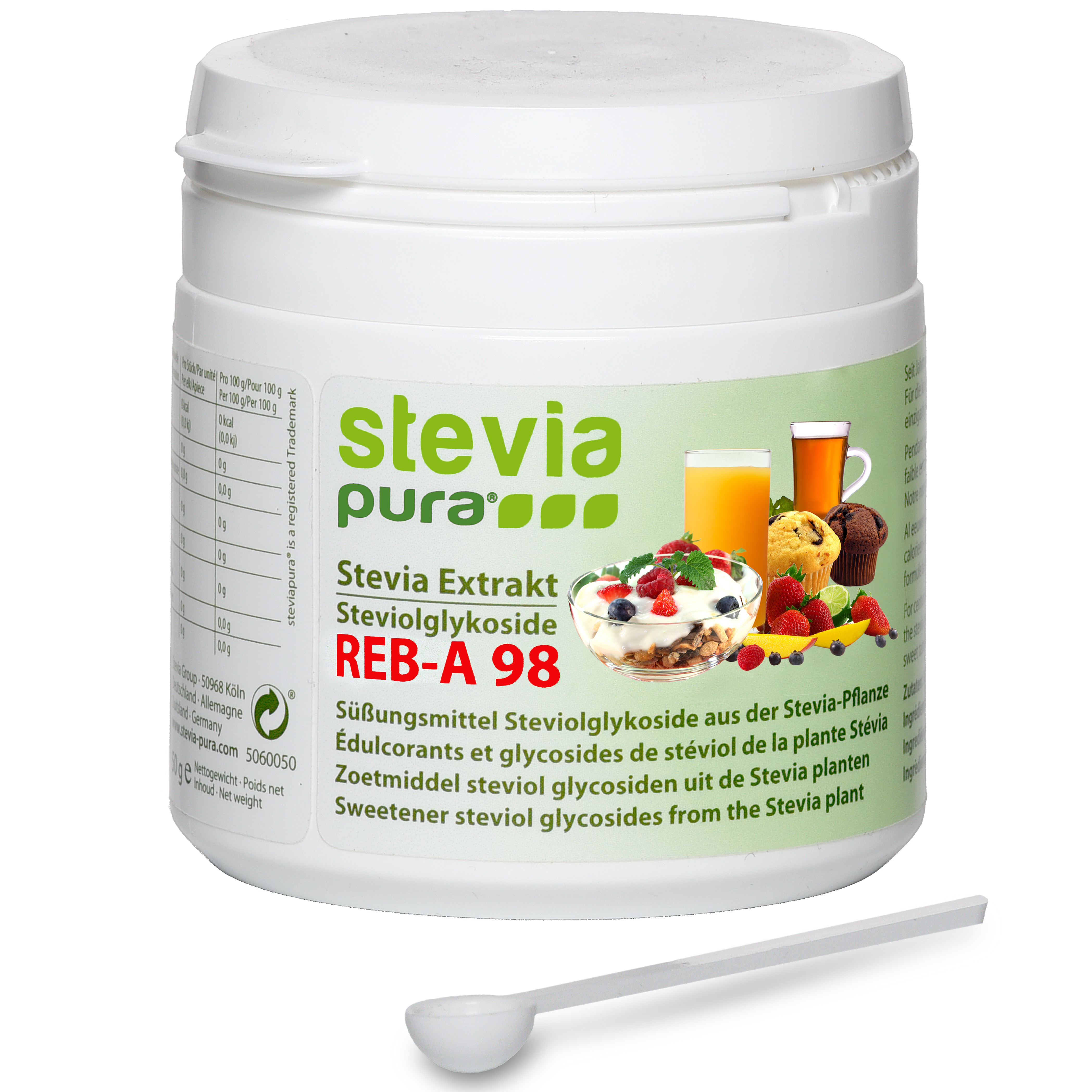 Stevia Pulver rein und bitterfrei kaufen Steviosid-Extrakt ohne Zucker