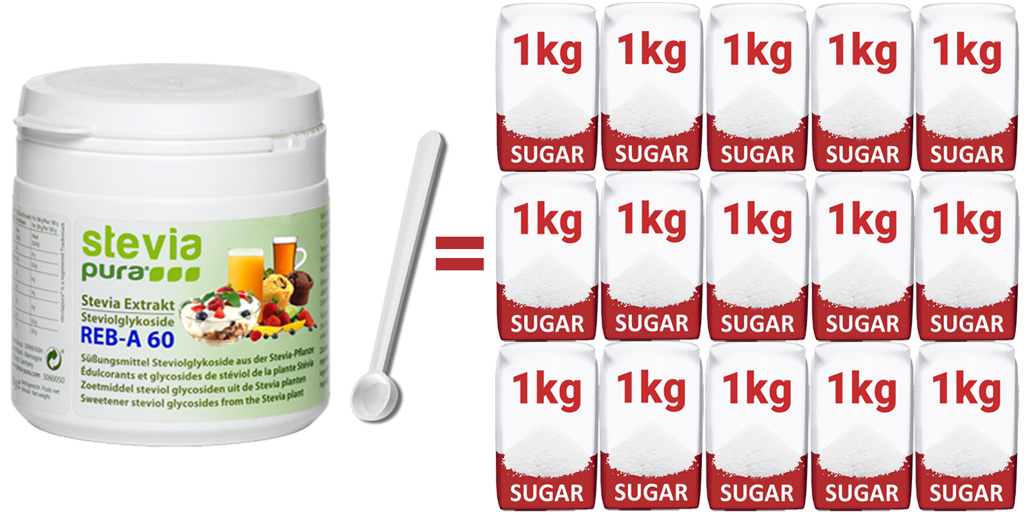 Buy Stevia Powder Stevioside Rebaudioside-A 60% - Sugar Substitute