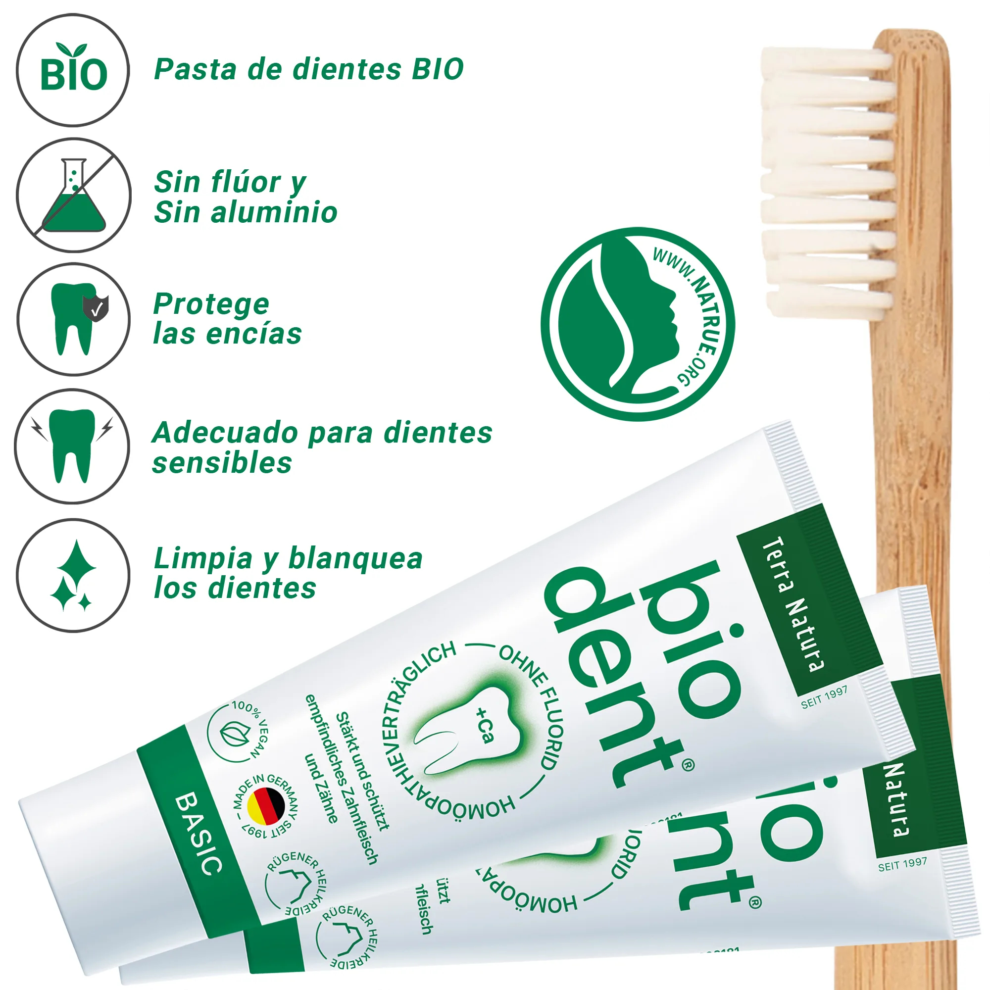 Dentífrico sin flúor Biodent Bascis Terranatura