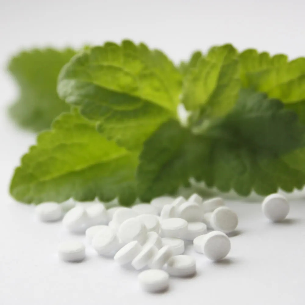 De kwaliteit van Stevia zoetstof tabletten en Stevia bladeren