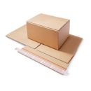 20 cajas de envío con fondo automático, cinta adhesiva y tira de rasgado 160 x 130 x 70 mm