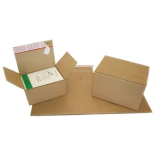 20 cartons dexpédition avec fond automatique, bande adhésive et fil darrachage 260 x 220 x 130 mm