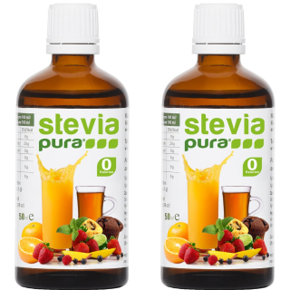 Adoçante Stevia Líquido | Edulcorante Líquido | Stevia em Gotas | 2x50ml