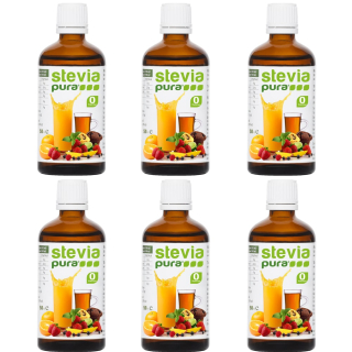 Stevia Flüssigsüße | Stevia flüssig | Flüssige Tafelsüße | 6 x 50ml