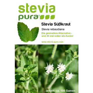 Sementes de Stévia rebaudiana | Semente estévia | 10 x 100 Sementes