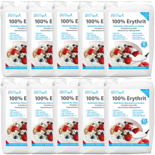 Erythrit | Natürlicher kalorienfreier Zuckerersatz | 10x1 kg