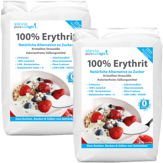 Erythrit | Erythritol Vegan | Kalorienfrei | Natürlicher Zuckerersatz | 20kg