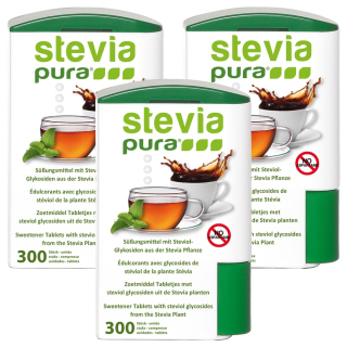 3x300 Stevia-tabletten | Stevia-tabletten in de dispenser